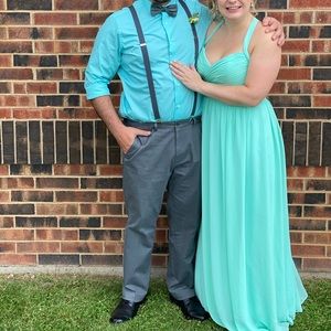 Size 14 sea foam green formal dress
